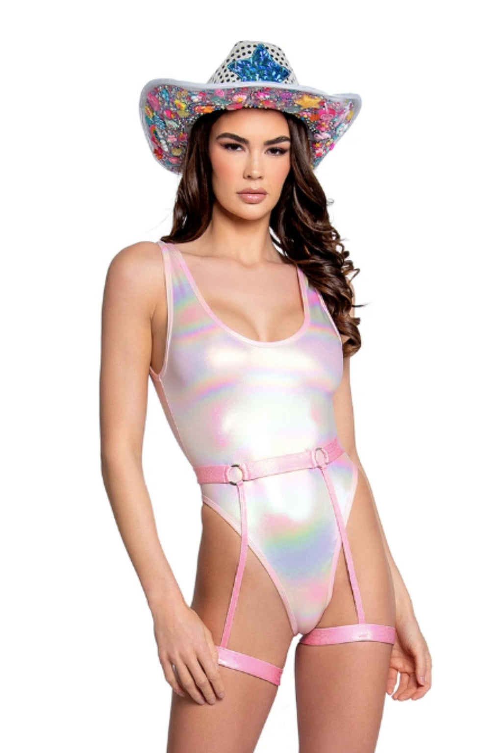 Unicorn Foil Rave Bodysuit