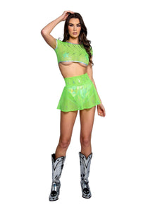 Astro Sequin Rave Skirt (Multiple Colors)