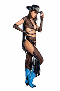 Cowgirl Fringe Rave Chaps (Multiple Colors)