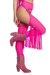 Cowgirl Fringe Rave Chaps (Multiple Colors)