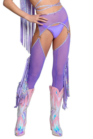 Cowgirl Fringe Rave Chaps (Multiple Colors)