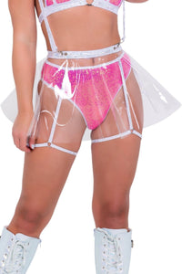 Suspender Vinyl Rave Skirt