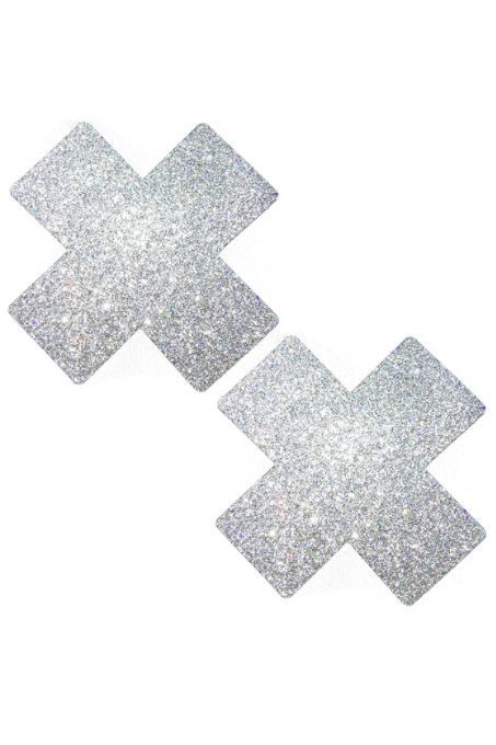 Sparkly Cross Rave Pasties (Multiple Colors)