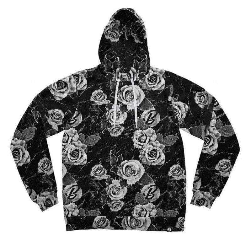 BW Floral Hoodie