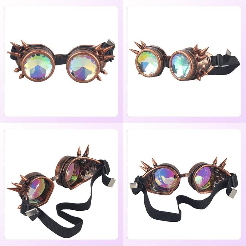 Spiked Bronze Rave Goggles