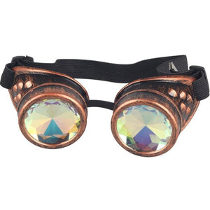 Bronze Kaleidoscope Rave Goggles
