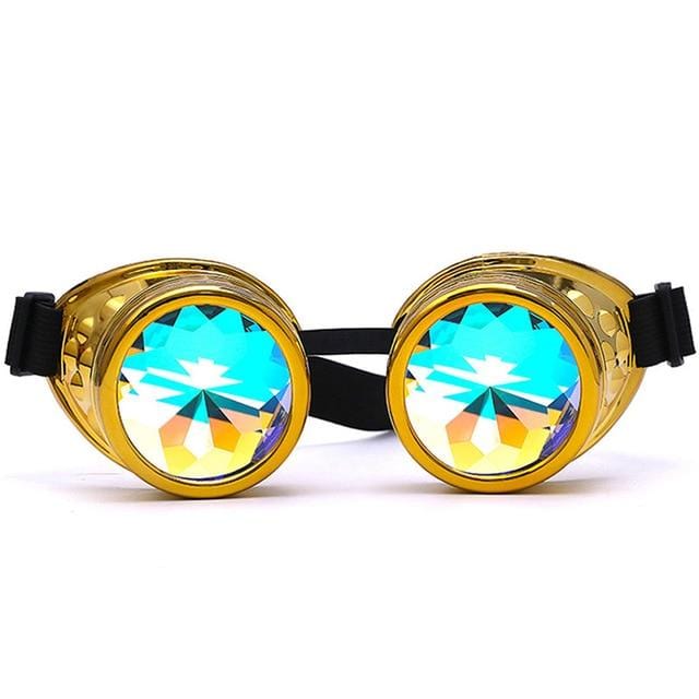 Bright Gold Rave Goggles