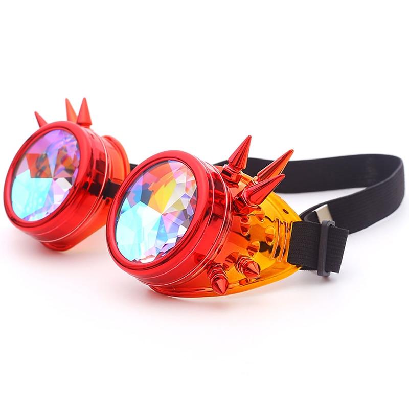 Spiked Red Rave Goggles | Rave Accessories | Kaleidoscope Goggles ...