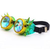 Spiked Green Rave Goggles