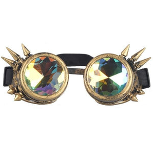 Spiked Gold Rave Goggles