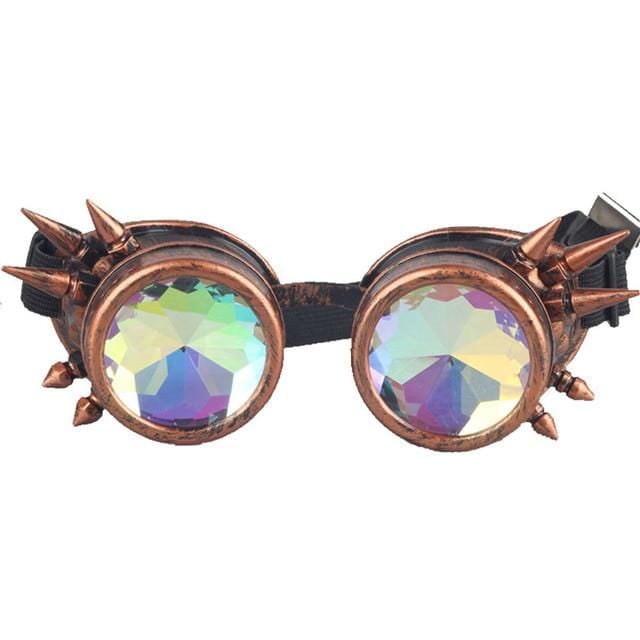 Spiked Bronze Rave Goggles